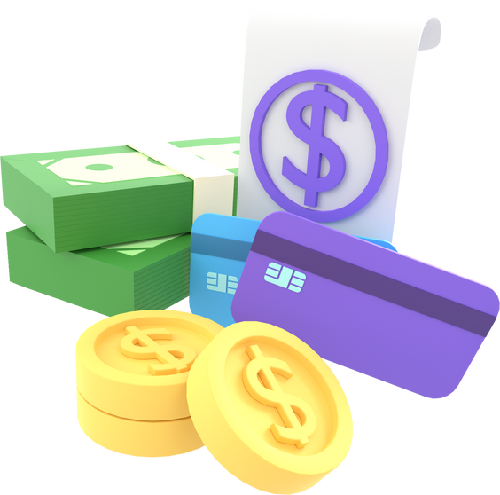 payment assets 3d illustration