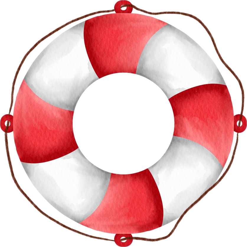 watercolor life buoy